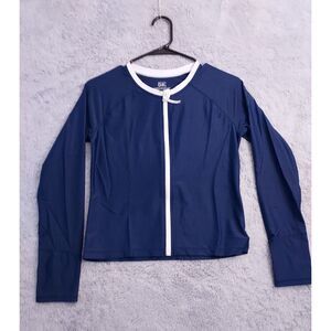 Athleta Kids Swim Rashguard - Navy and White